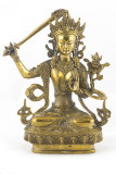Статуэтка бодхисаттвы "Манджушри", бронза, 21 см