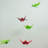 Мобиль "Журавлики счастья", оригами, redrobe 11, 74 см