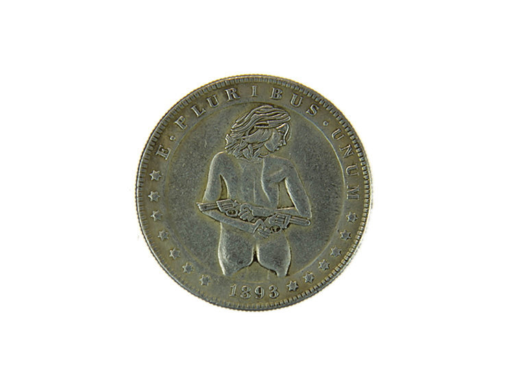 Hobo Nickel №6, монета 1 доллар США 1893 год, копия, 39 мм