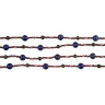 Бусы redrobe "Ночное небо", лазурит, гранат, стекло, 170 см