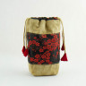 Мешочек лоскутный redrobe 12, лен, мешковина, шелк, 145 мм