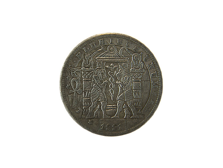 Hobo Nickel №17, монета 1 доллар США 1921 год, копия, 39 мм