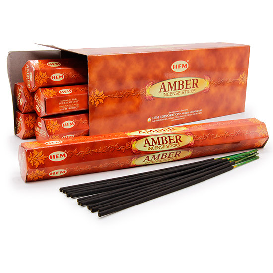 Благовония "Амбер Amber" HEM HEXA шестигранники