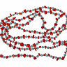 Бусы redrobe «Лазурный прибой», коралл, бирюза, стекло, 124 см