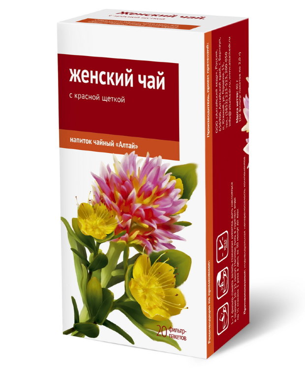 Чайный напиток Алтай "Женский чай. С красной щеткой", 20 ф/п