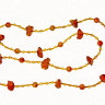 Бусы redrobe «Осколки лета», янтарь, агат, стекло, 78 см